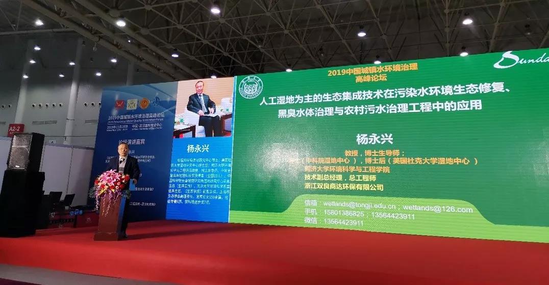 商達環(huán)保專家楊永興教授應邀出席“2019中國城鎮(zhèn)水環(huán)境治理高峰論壇”并做主題演講